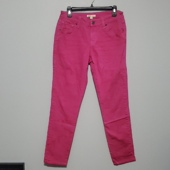 CAbi Jeans Womens Size 4 Vibrany Pink Skinny Jeans Two-tone Pink Hue - Picture 1 of 14